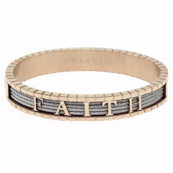 Charriol Forever "Faith" Bangle Bracelet Rose Gold - Picture 1 of 4